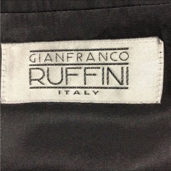 GianFranco Ruffini Mens Houndstooth Silk & Wool Woven Blend Italian Blazer, 46R - Picture 6 of 9